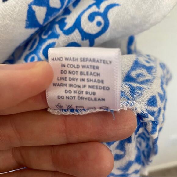 Roller Rabbit Athena Gaetan Dress White Embroidered Puff Sleeve Women's Small - Picture 11 of 12